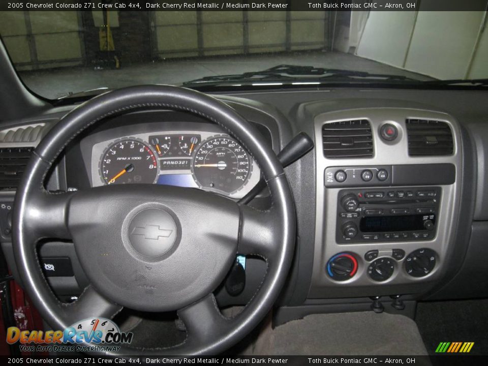 2005 Chevrolet Colorado Z71 Crew Cab 4x4 Dark Cherry Red Metallic / Medium Dark Pewter Photo #9