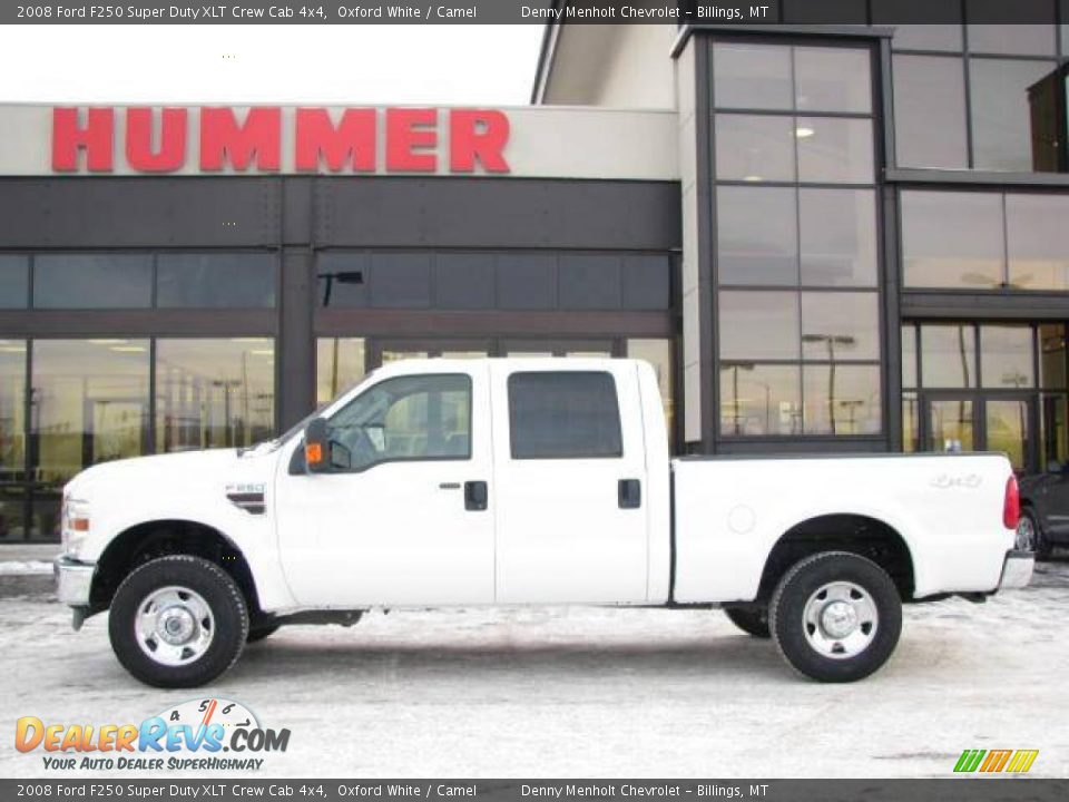 2008 Ford F250 Super Duty XLT Crew Cab 4x4 Oxford White / Camel Photo #1