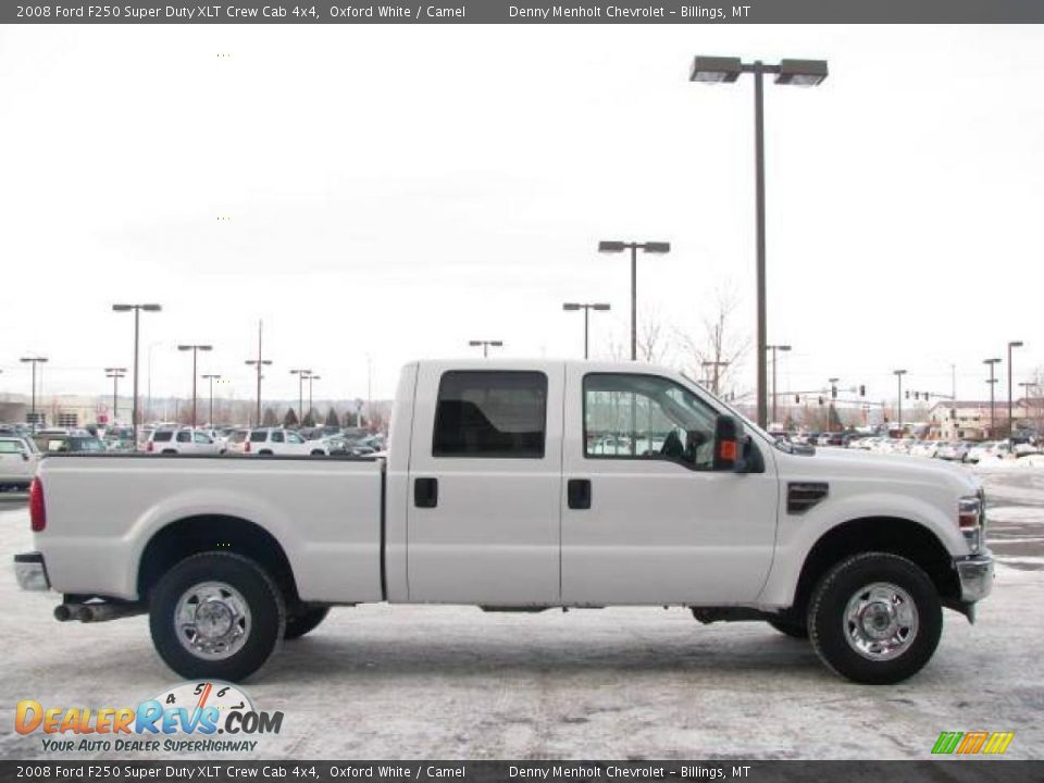 2008 Ford F250 Super Duty XLT Crew Cab 4x4 Oxford White / Camel Photo #4