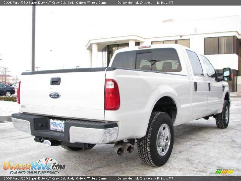 2008 Ford F250 Super Duty XLT Crew Cab 4x4 Oxford White / Camel Photo #5