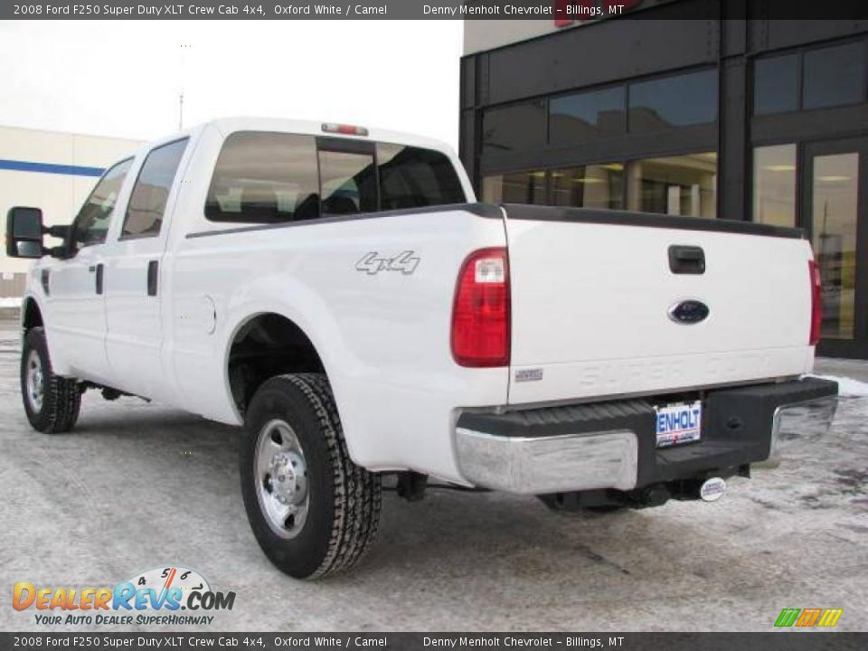 2008 Ford F250 Super Duty XLT Crew Cab 4x4 Oxford White / Camel Photo #6