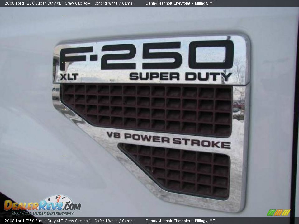 2008 Ford F250 Super Duty XLT Crew Cab 4x4 Oxford White / Camel Photo #8