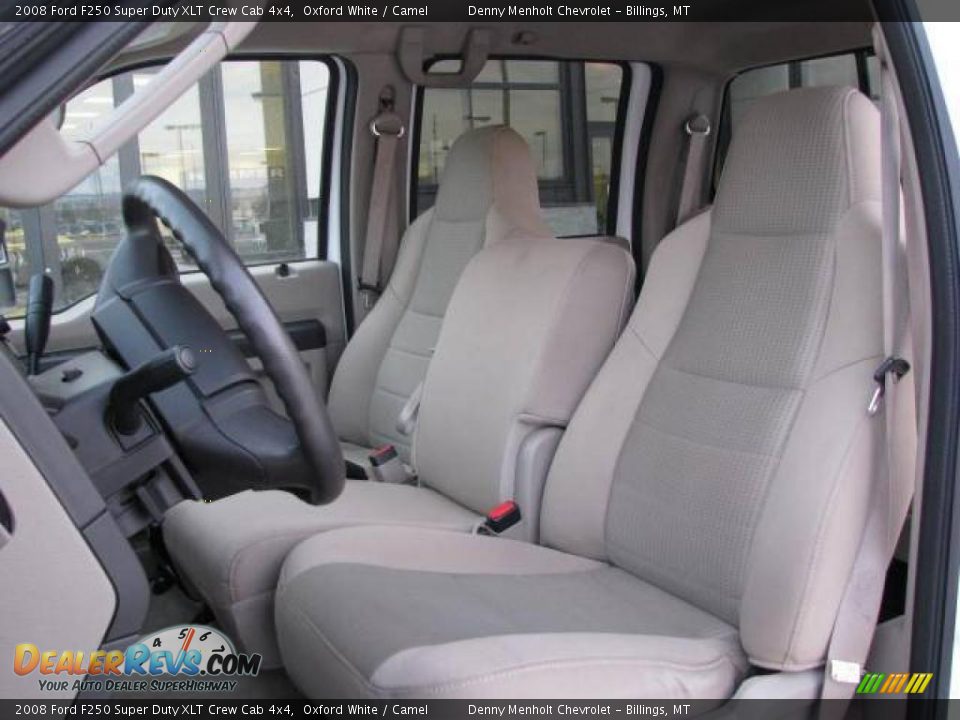 2008 Ford F250 Super Duty XLT Crew Cab 4x4 Oxford White / Camel Photo #10