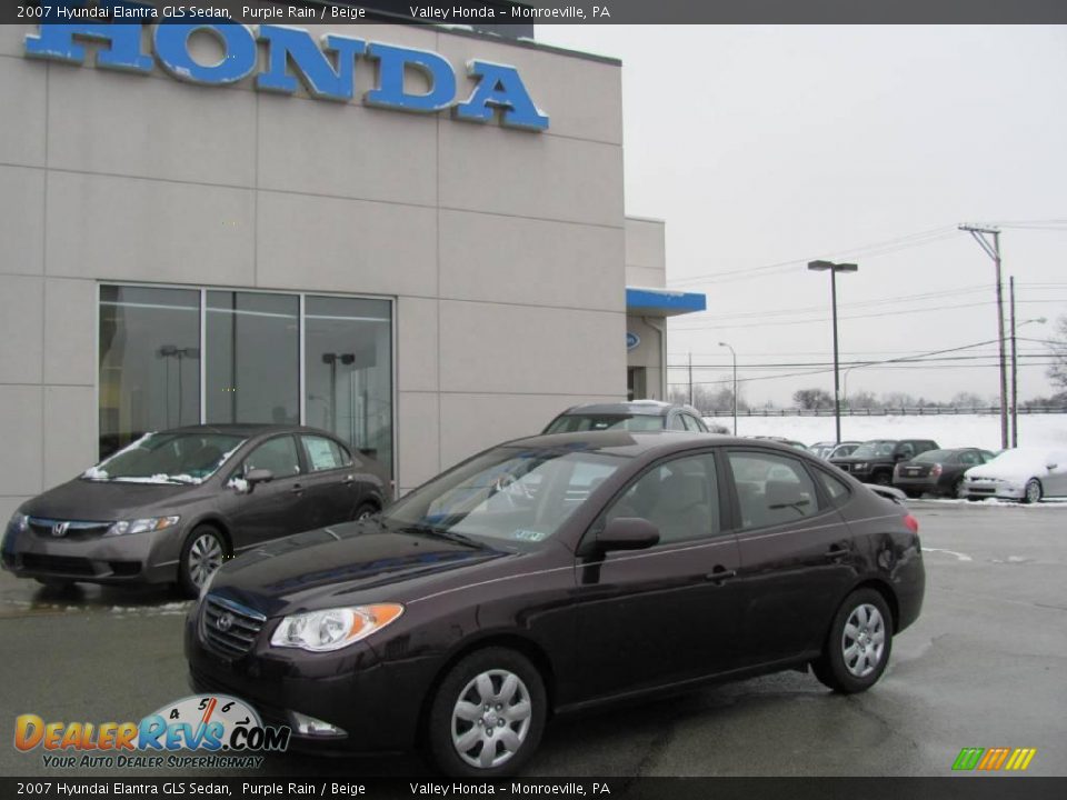 2007 Hyundai Elantra GLS Sedan Purple Rain / Beige Photo #1