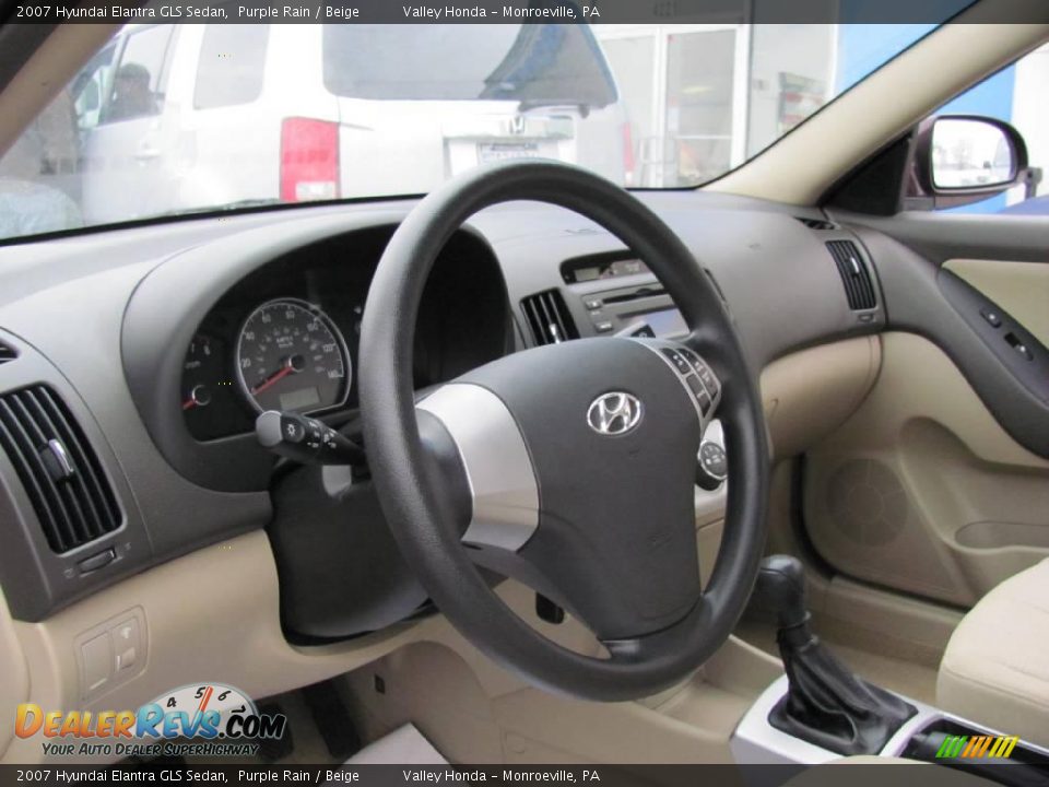 2007 Hyundai Elantra GLS Sedan Purple Rain / Beige Photo #8