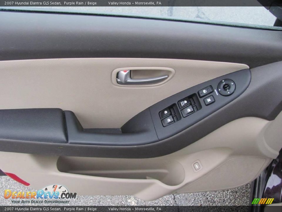 2007 Hyundai Elantra GLS Sedan Purple Rain / Beige Photo #9