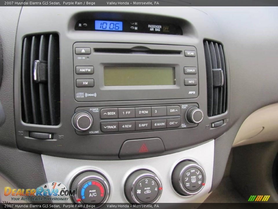2007 Hyundai Elantra GLS Sedan Purple Rain / Beige Photo #10