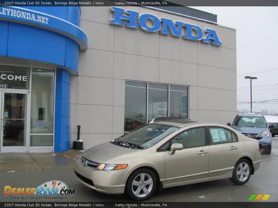 2007 Honda Civic EX Sedan Borrego Beige Metallic / Ivory Photo #1