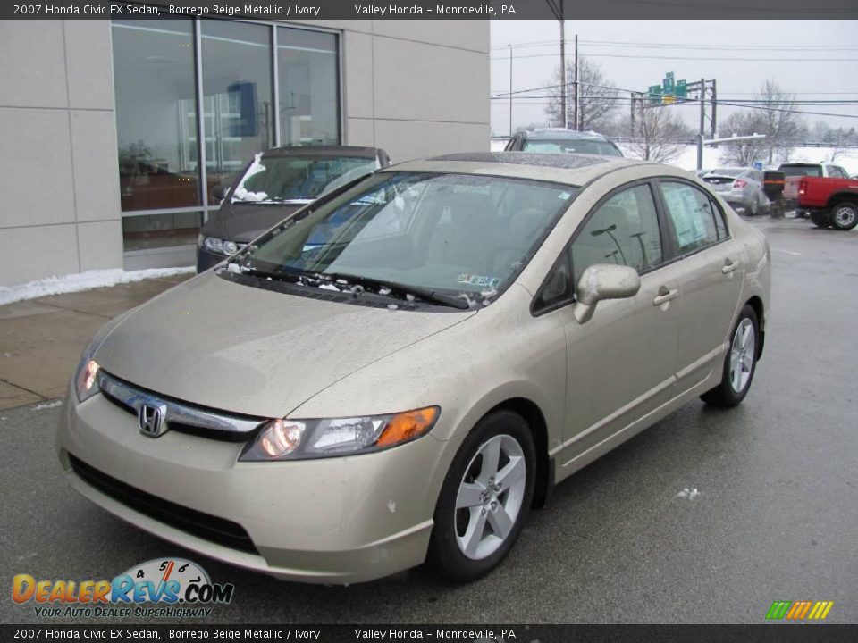 2007 Honda Civic EX Sedan Borrego Beige Metallic / Ivory Photo #2
