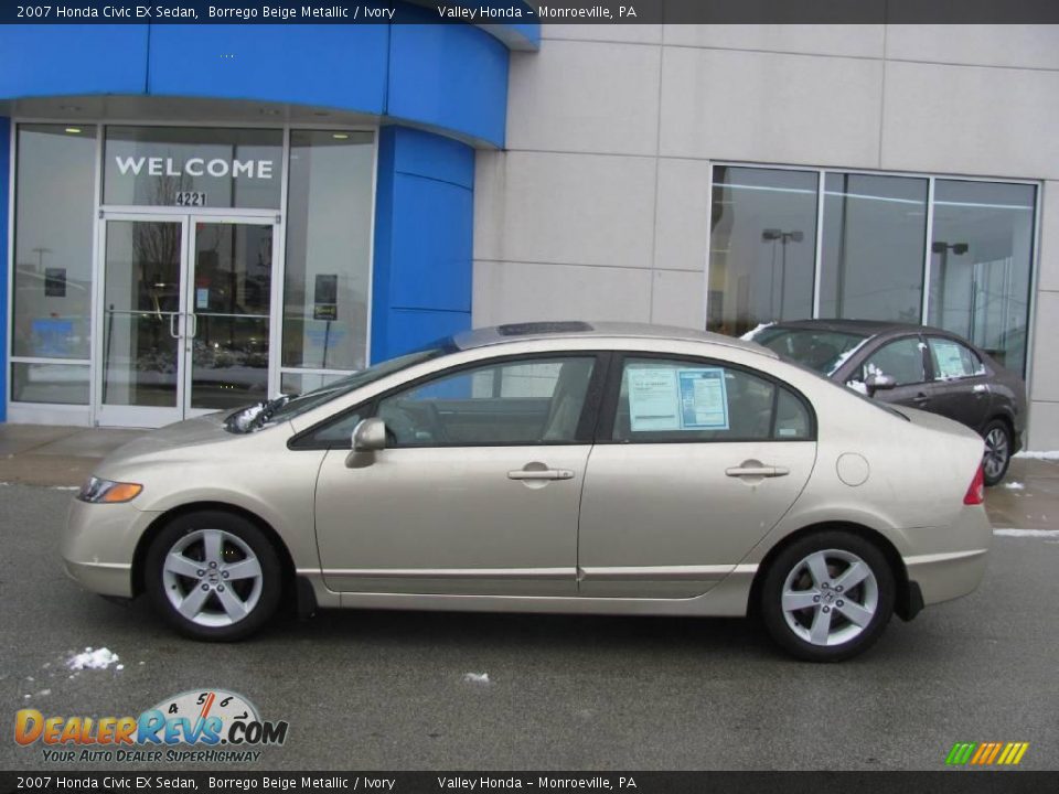 2007 Honda Civic EX Sedan Borrego Beige Metallic / Ivory Photo #3