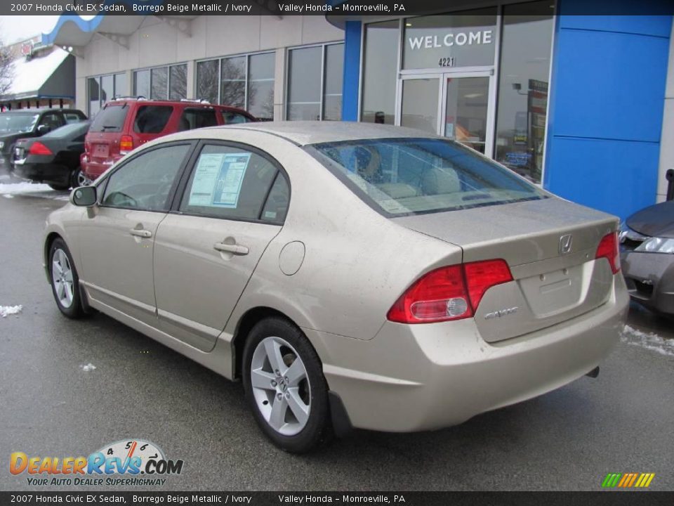 2007 Honda Civic EX Sedan Borrego Beige Metallic / Ivory Photo #5