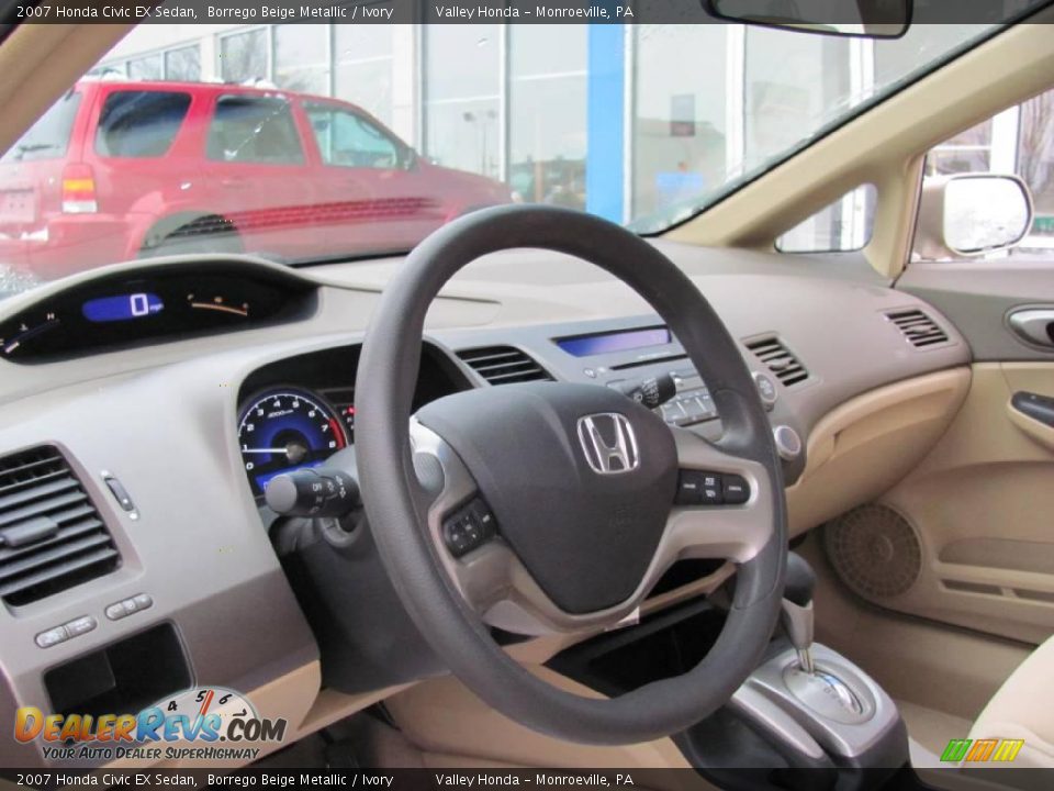 2007 Honda Civic EX Sedan Borrego Beige Metallic / Ivory Photo #8