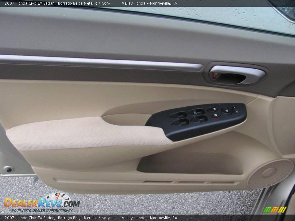 2007 Honda Civic EX Sedan Borrego Beige Metallic / Ivory Photo #9