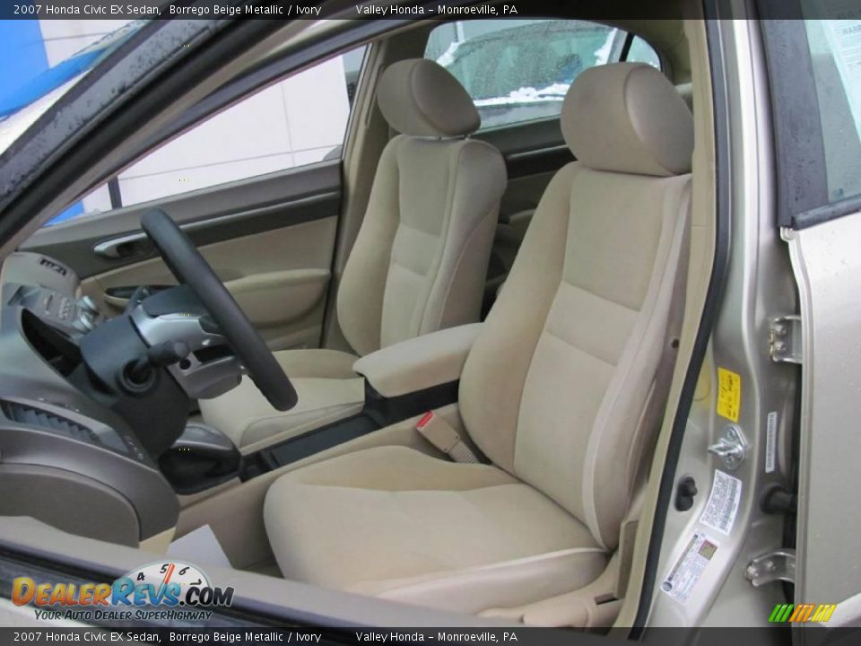 2007 Honda Civic EX Sedan Borrego Beige Metallic / Ivory Photo #10