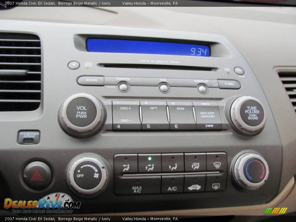2007 Honda Civic EX Sedan Borrego Beige Metallic / Ivory Photo #11