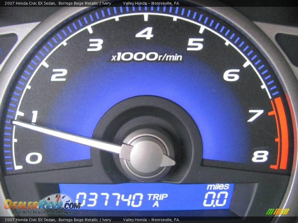 2007 Honda Civic EX Sedan Borrego Beige Metallic / Ivory Photo #15