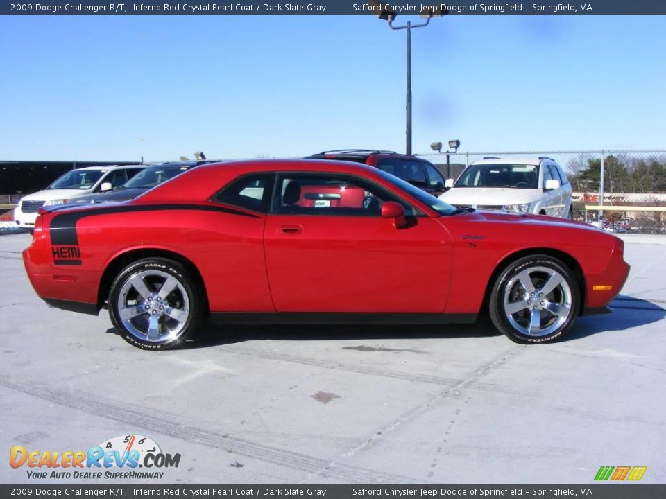 2009 Dodge Challenger R/T Inferno Red Crystal Pearl Coat / Dark Slate Gray Photo #4