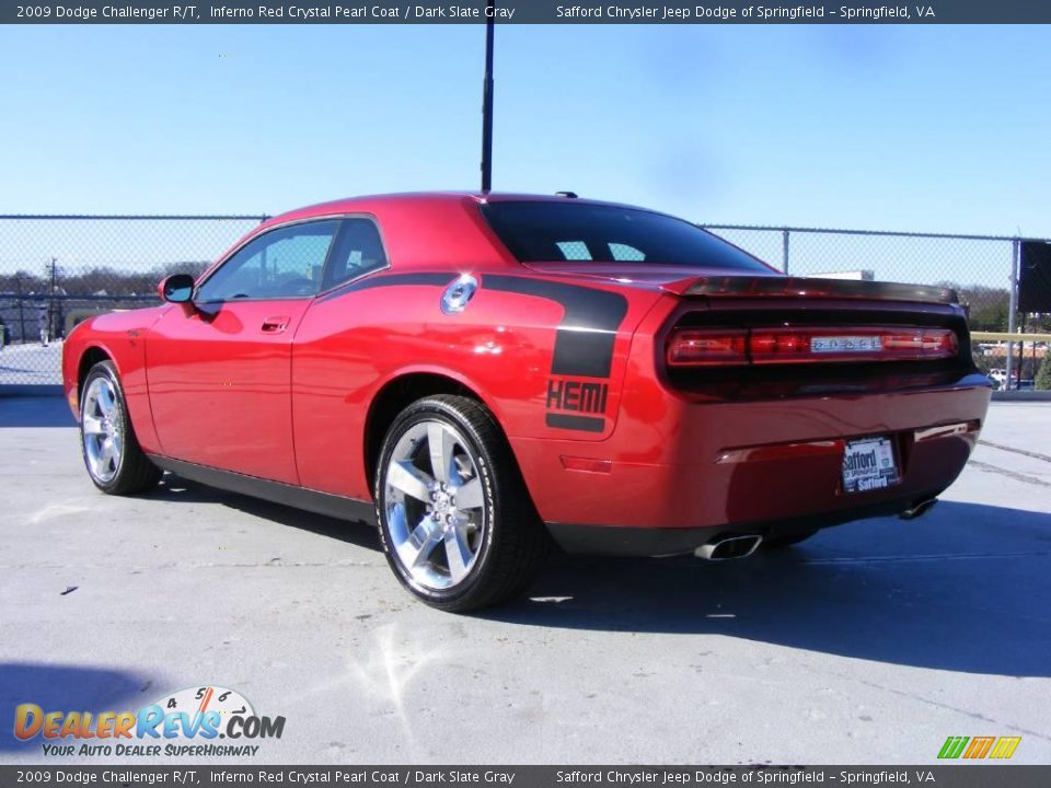 2009 Dodge Challenger R/T Inferno Red Crystal Pearl Coat / Dark Slate Gray Photo #7