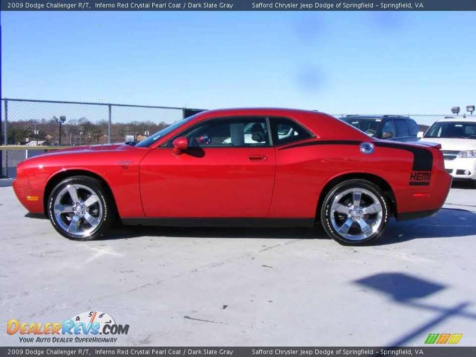 2009 Dodge Challenger R/T Inferno Red Crystal Pearl Coat / Dark Slate Gray Photo #8