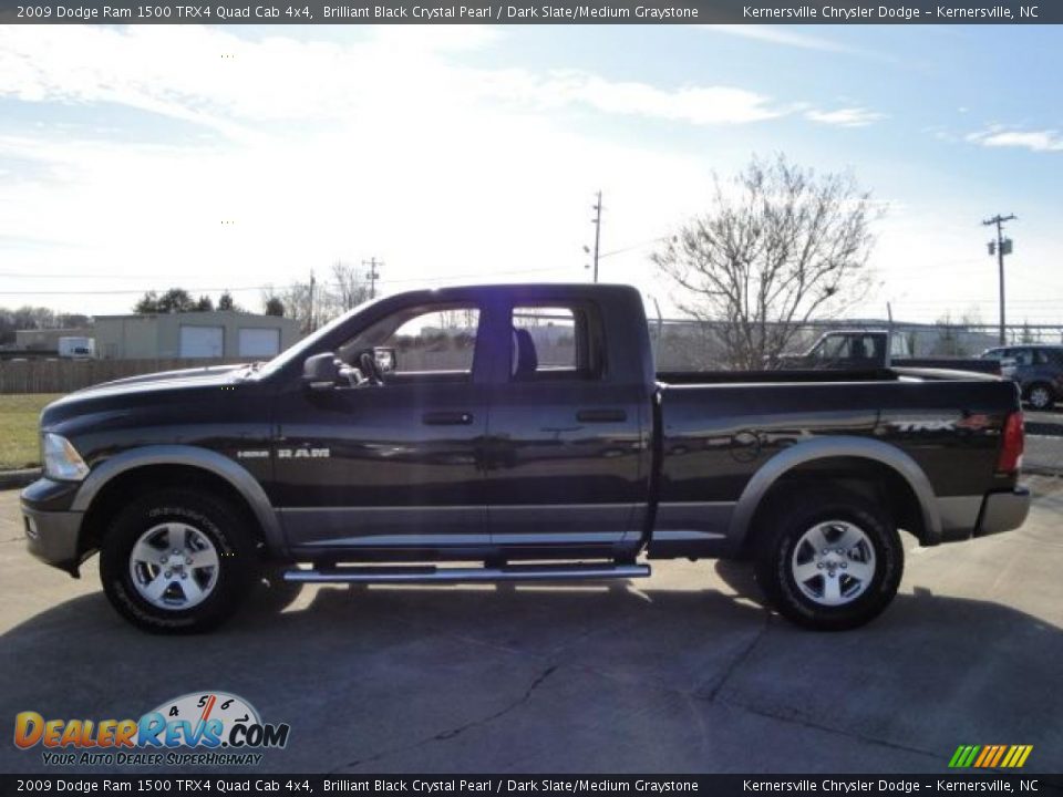 2009 Dodge Ram 1500 TRX4 Quad Cab 4x4 Brilliant Black Crystal Pearl / Dark Slate/Medium Graystone Photo #6