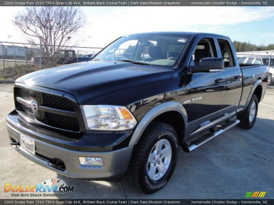 2009 Dodge Ram 1500 TRX4 Quad Cab 4x4 Brilliant Black Crystal Pearl / Dark Slate/Medium Graystone Photo #7