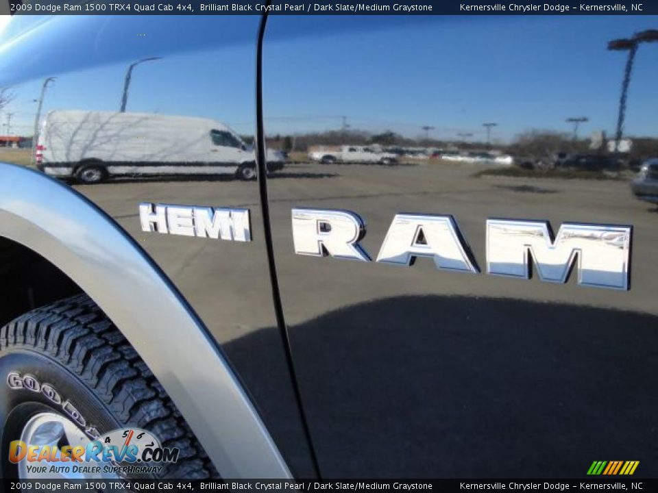 2009 Dodge Ram 1500 TRX4 Quad Cab 4x4 Brilliant Black Crystal Pearl / Dark Slate/Medium Graystone Photo #8