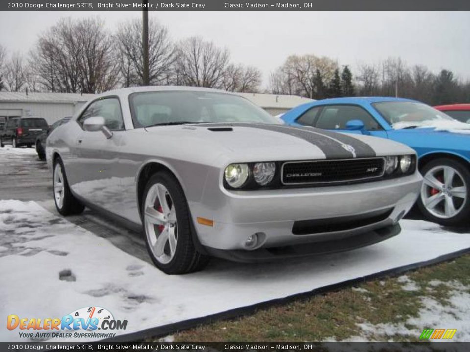 2010 Dodge Challenger SRT8 Bright Silver Metallic / Dark Slate Gray Photo #3