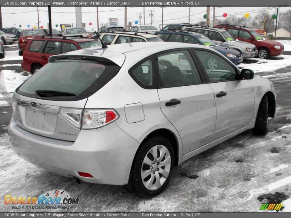 2008 Subaru Impreza 2.5i Wagon Spark Silver Metallic / Carbon Black Photo #5