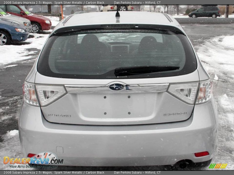 2008 Subaru Impreza 2.5i Wagon Spark Silver Metallic / Carbon Black Photo #6
