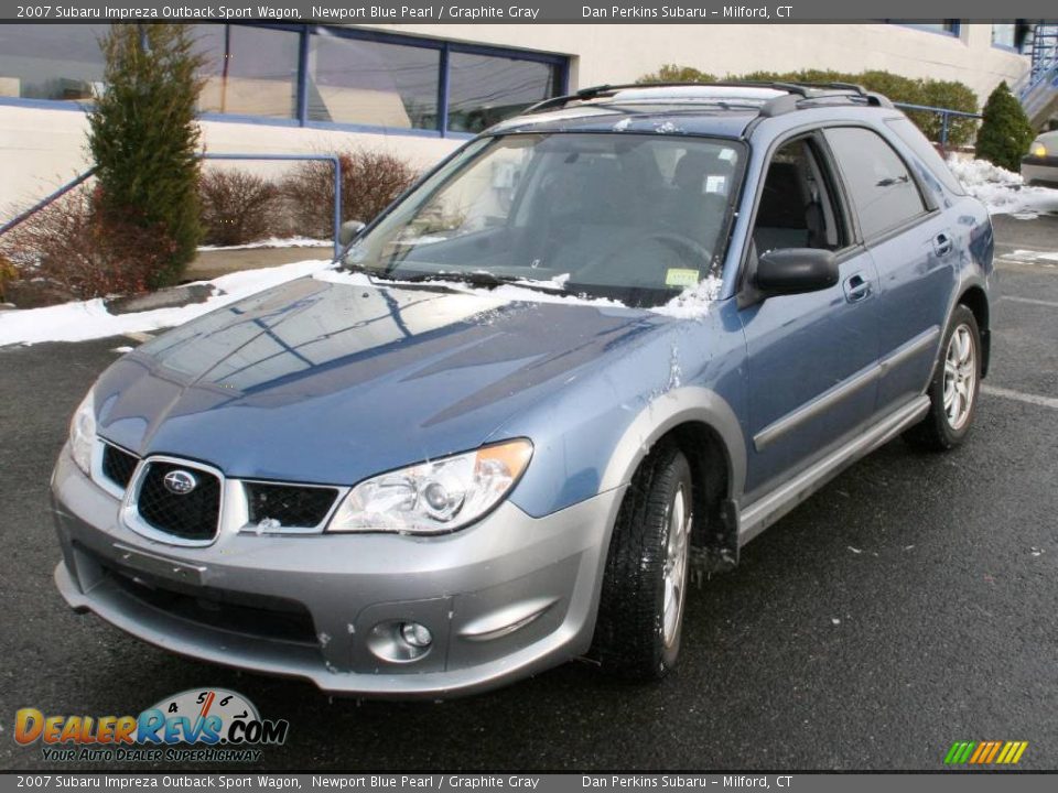 2007 Subaru Impreza Outback Sport Wagon Newport Blue Pearl / Graphite Gray Photo #1