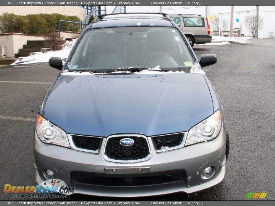 2007 Subaru Impreza Outback Sport Wagon Newport Blue Pearl / Graphite Gray Photo #2