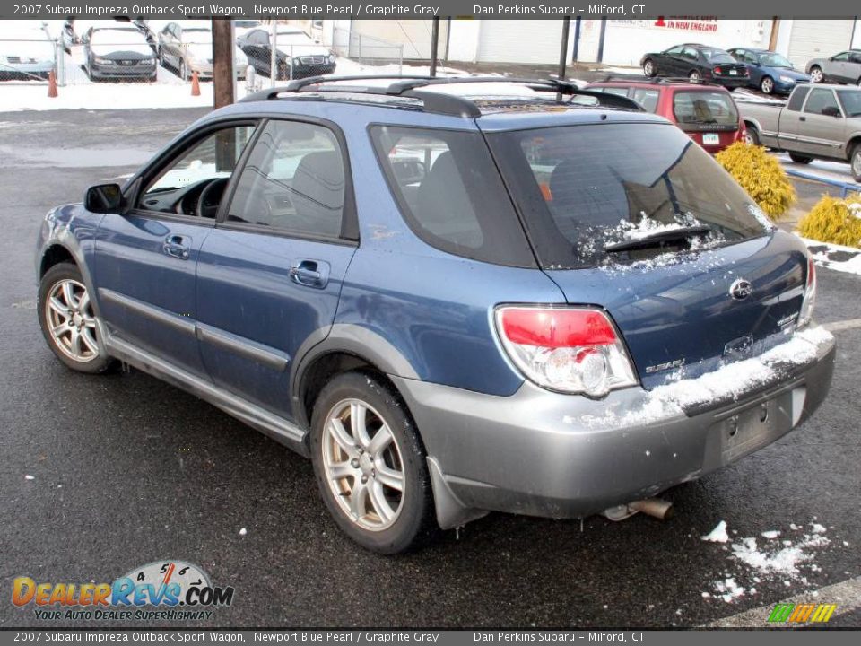 2007 Subaru Impreza Outback Sport Wagon Newport Blue Pearl / Graphite Gray Photo #7