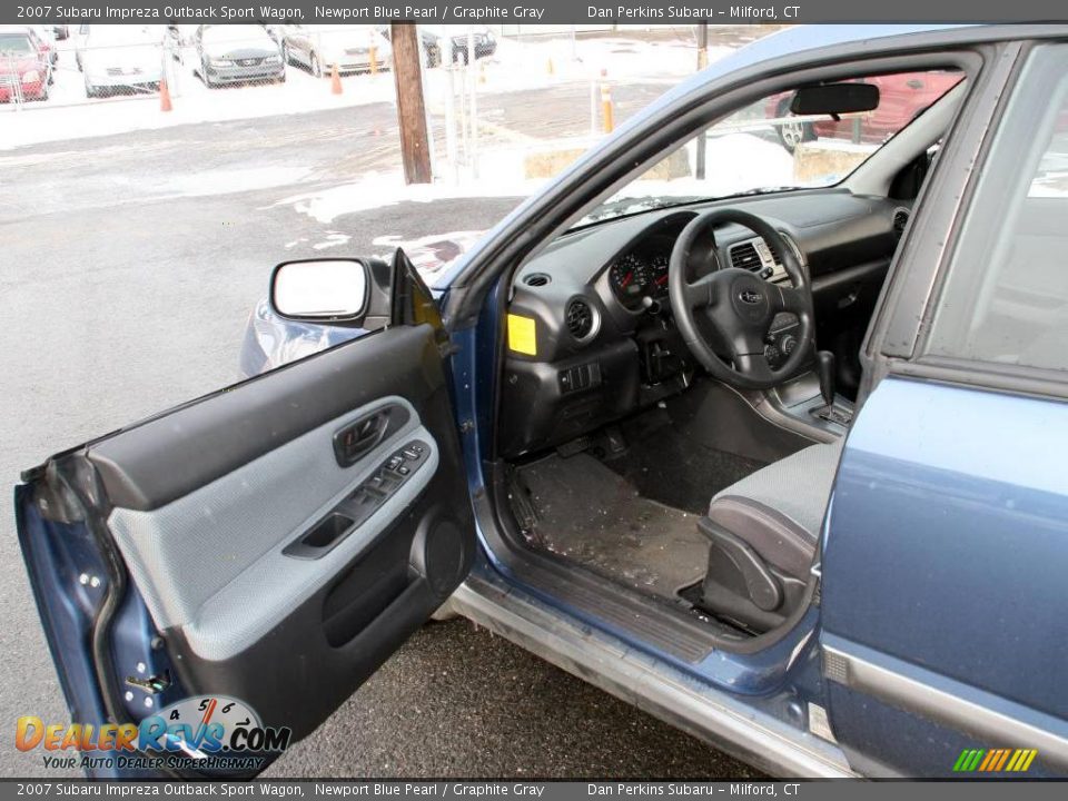 2007 Subaru Impreza Outback Sport Wagon Newport Blue Pearl / Graphite Gray Photo #9