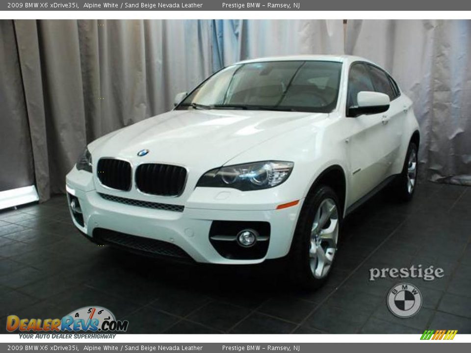 2009 BMW X6 xDrive35i Alpine White / Sand Beige Nevada Leather Photo #1