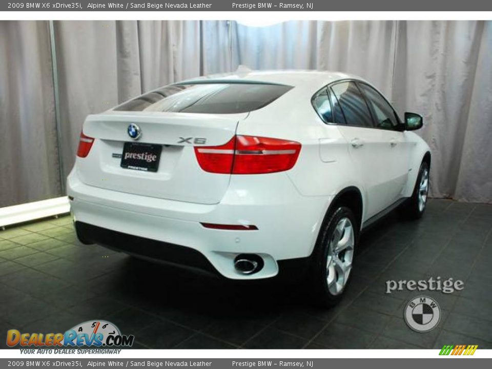 2009 BMW X6 xDrive35i Alpine White / Sand Beige Nevada Leather Photo #2