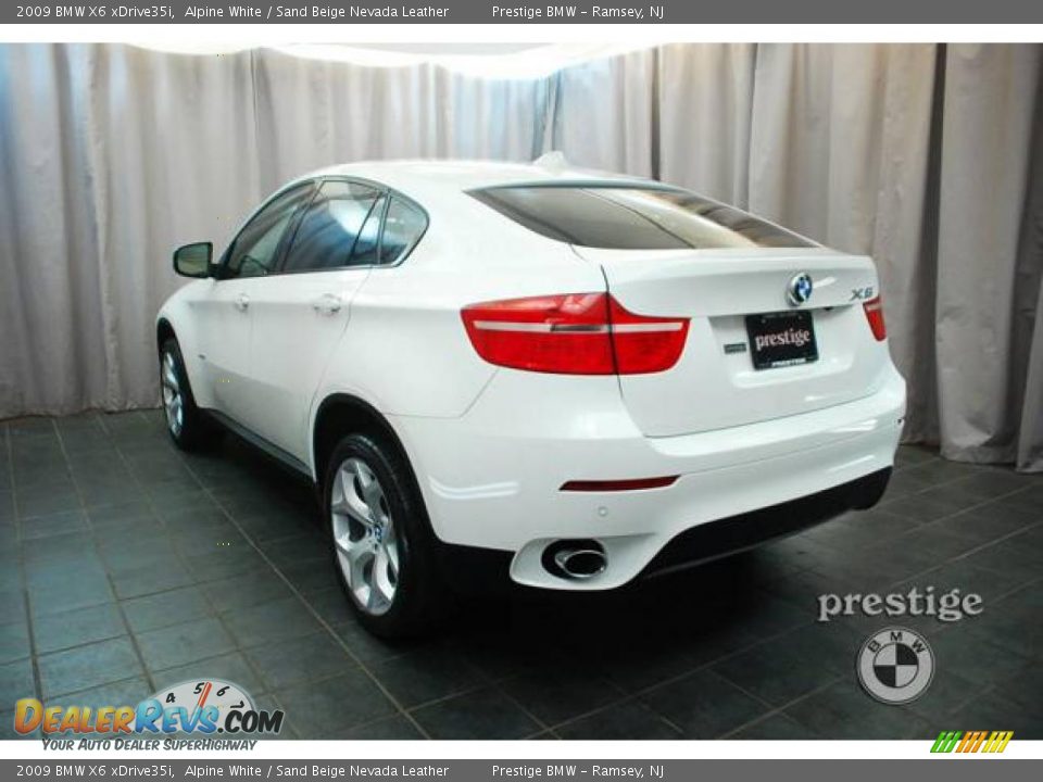 2009 BMW X6 xDrive35i Alpine White / Sand Beige Nevada Leather Photo #4