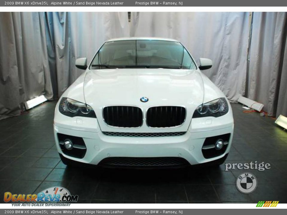 2009 BMW X6 xDrive35i Alpine White / Sand Beige Nevada Leather Photo #5