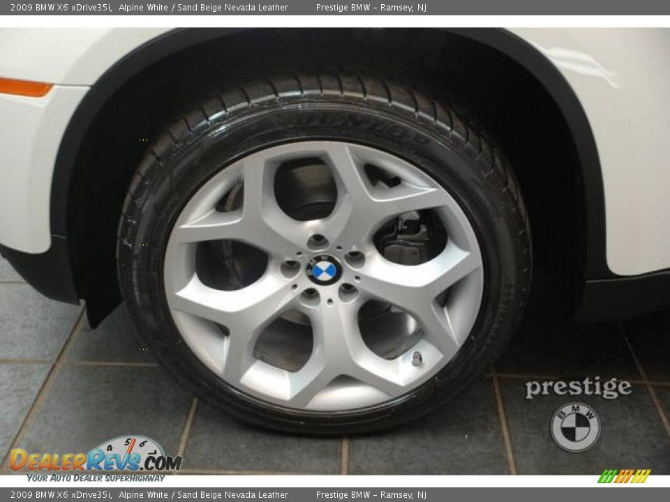 2009 BMW X6 xDrive35i Alpine White / Sand Beige Nevada Leather Photo #7