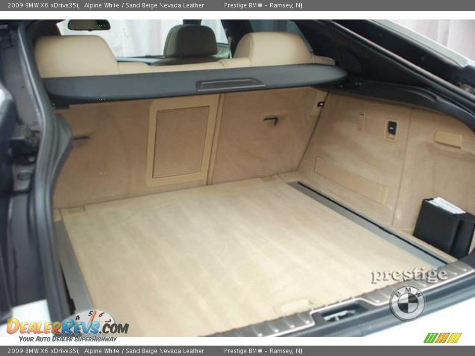 2009 BMW X6 xDrive35i Alpine White / Sand Beige Nevada Leather Photo #8