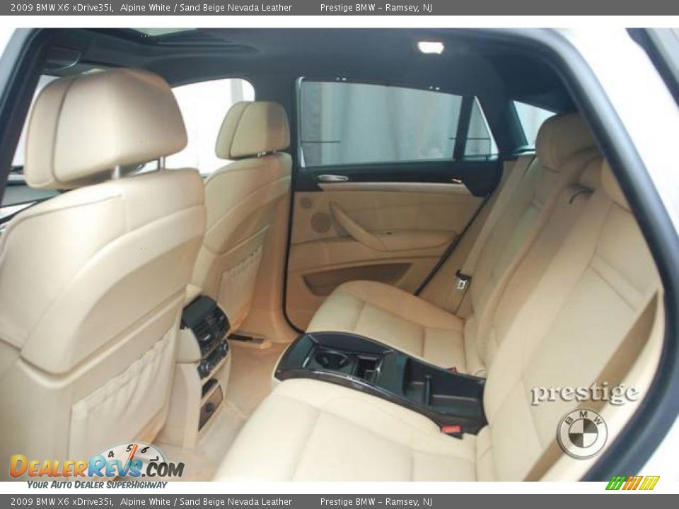 2009 BMW X6 xDrive35i Alpine White / Sand Beige Nevada Leather Photo #10