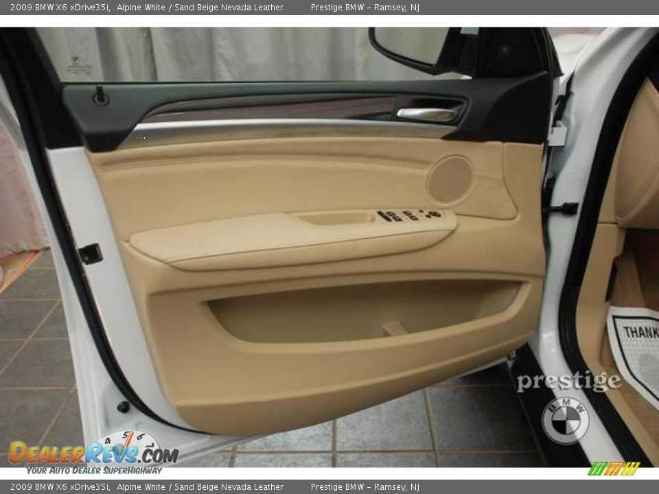 2009 BMW X6 xDrive35i Alpine White / Sand Beige Nevada Leather Photo #11