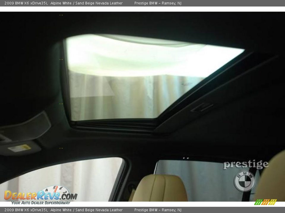 2009 BMW X6 xDrive35i Alpine White / Sand Beige Nevada Leather Photo #12