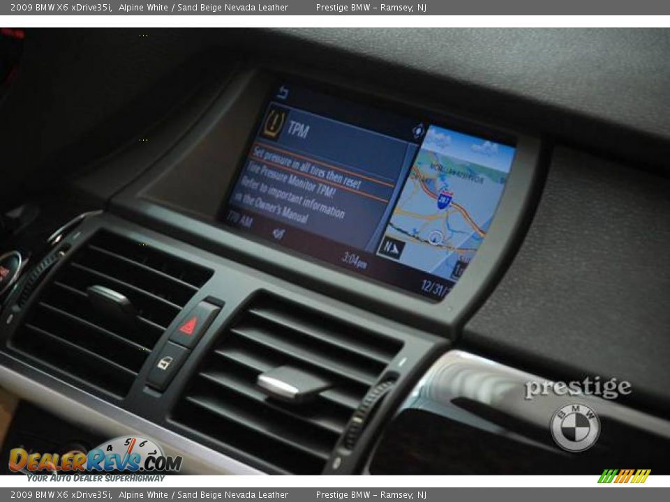 2009 BMW X6 xDrive35i Alpine White / Sand Beige Nevada Leather Photo #16