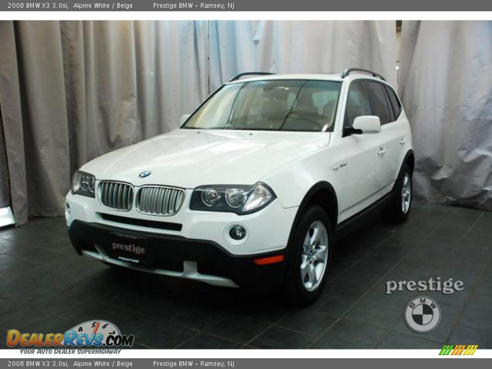 2008 BMW X3 3.0si Alpine White / Beige Photo #1