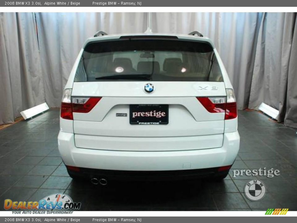 2008 BMW X3 3.0si Alpine White / Beige Photo #2