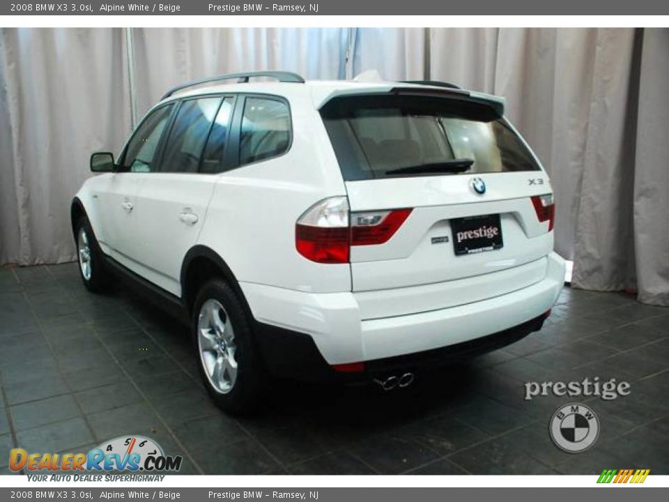 2008 BMW X3 3.0si Alpine White / Beige Photo #3