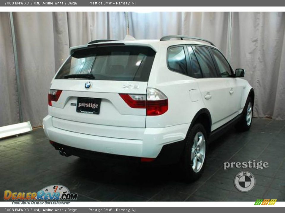 2008 BMW X3 3.0si Alpine White / Beige Photo #4