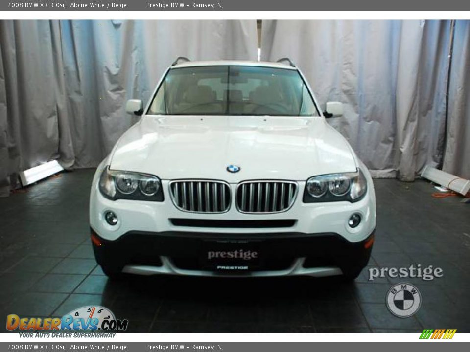 2008 BMW X3 3.0si Alpine White / Beige Photo #5