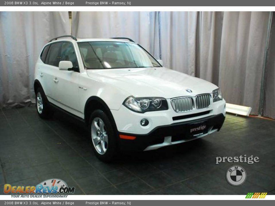 2008 BMW X3 3.0si Alpine White / Beige Photo #6