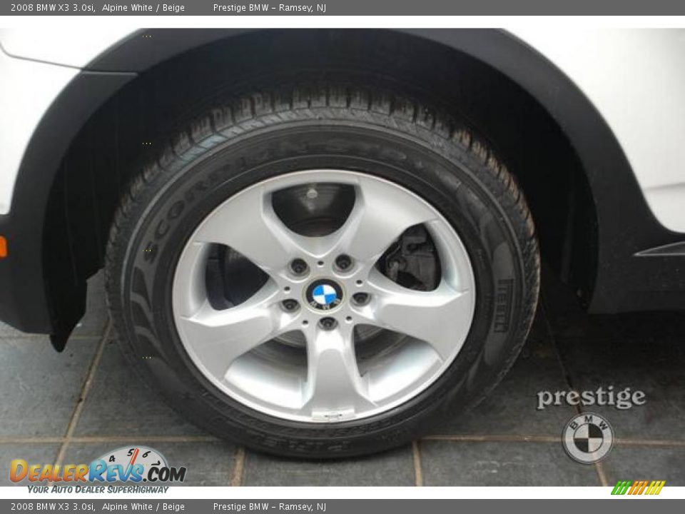 2008 BMW X3 3.0si Alpine White / Beige Photo #7